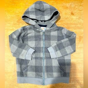 Circo zip up hoodie in checkered pattern - great condition - 18 months